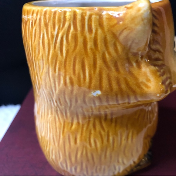 Vintage 3D Smiling Adorablely Cute Brown Fox Mug w/Full Body Features & Details - Picture 9 of 9